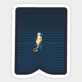 Swimming cat Sticker